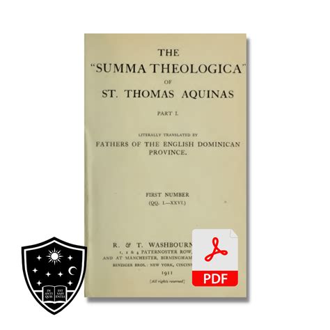 The Summa Theologica Of St Thomas Aquinas Vol 3 Second Number Qq XXVII-LIX Classic Reprint Doc