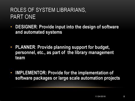 The Systems Librarian: Designing Roles Epub