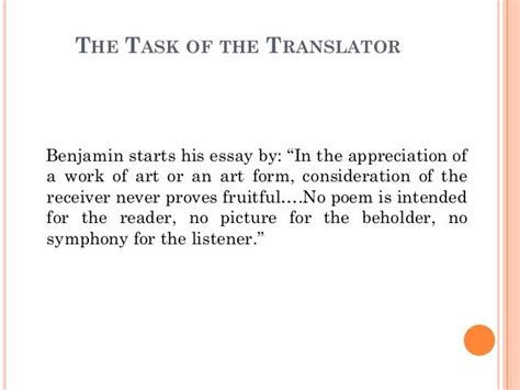 The Task of This Translator Reader