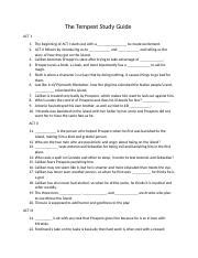 The Tempest Study Guide Questions Answers Epub