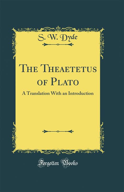 The Theaetetus of Plato A Translation with an Introduction Epub