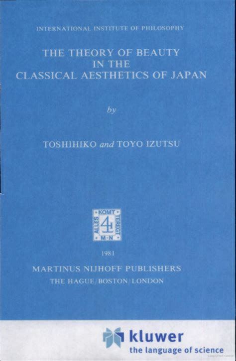 The Theory of Beauty in the Classical Aesthetics of Japan Epub