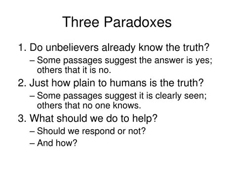 The Three Paradoxes Reader