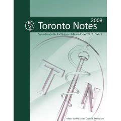 The Toronto Notes for Medical Students 2009 Epub