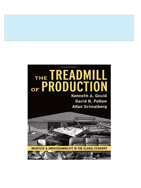 The Treadmill of Production Injustice and Unsustainability in the Global Economy PDF