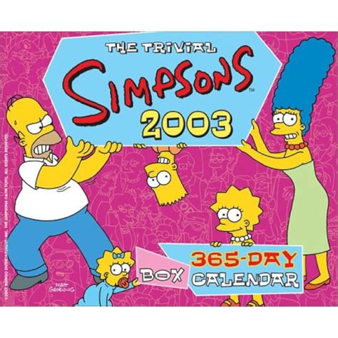 The Trivial Simpsons 2003 365-Day Block Calendar PDF