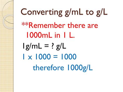 The Ultimate Guide to Converting g/L to g/mL