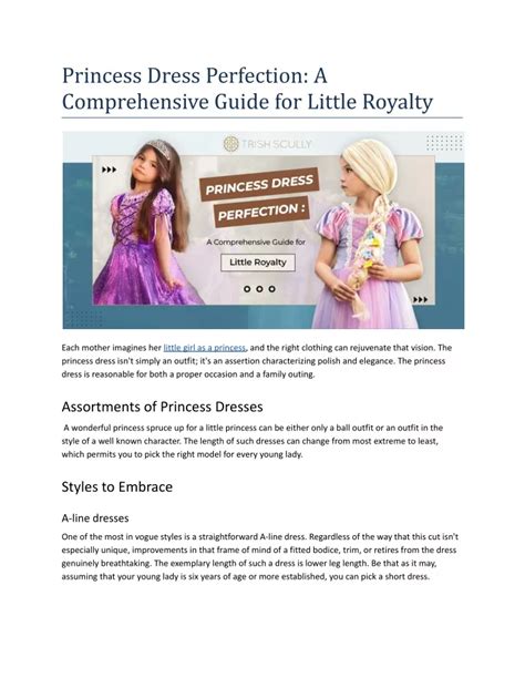 The Ultimate Guide to Dressing Your Little Princess: A Comprehensive Style Guide for Parents