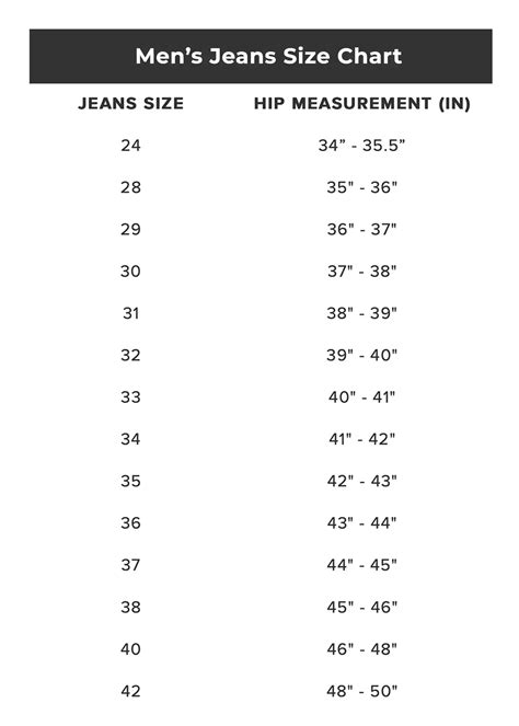 The Ultimate Guide to Understanding Men's Pants Size Charts