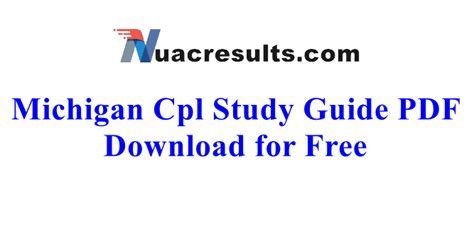 The Ultimate Michigan CPL Study Guide: A Comprehensive Guide to Concealed Carry Permit Laws and Regulations