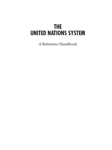 The United Nations System: A Reference Handbook (Contemporary World Issues) PDF