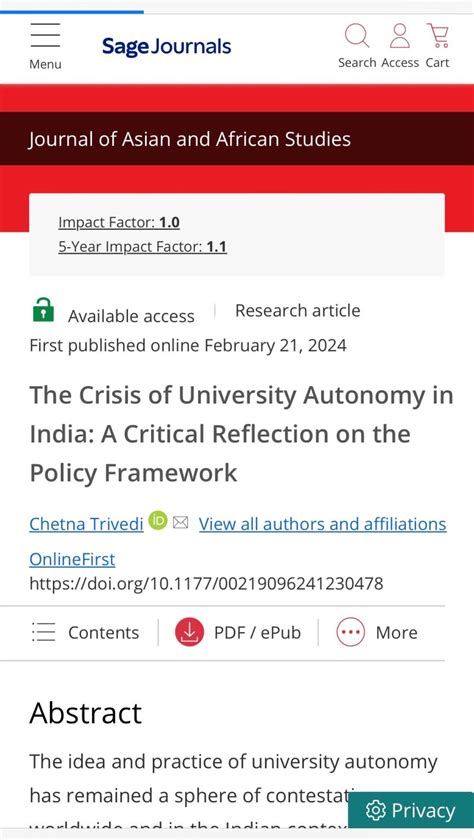 The Univeristy Autonomy in India The Idea and the Reality 1st Edition Epub