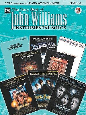 The Very Best of John Williams for Strings Cello with Piano Acc Book and CD Doc