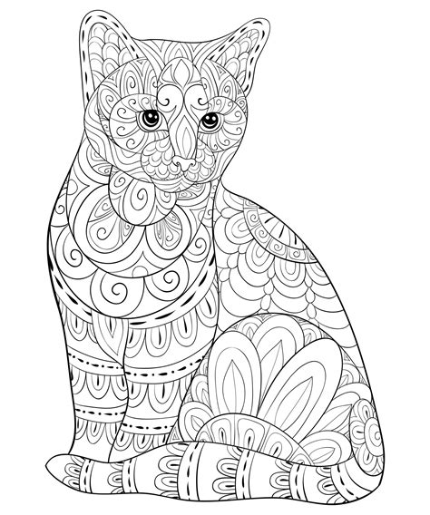 The Vivid Cat Coloring Book for Adults CAT and Kitten Patterns Epub