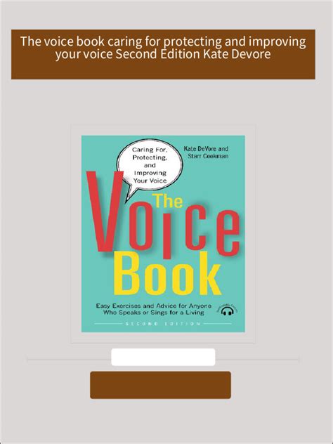 The Voice Book: Caring For PDF