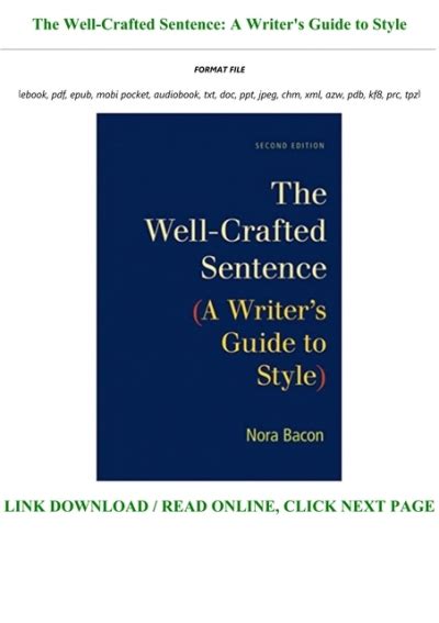 The Well Crafted Sentence Pdf Ebook Doc