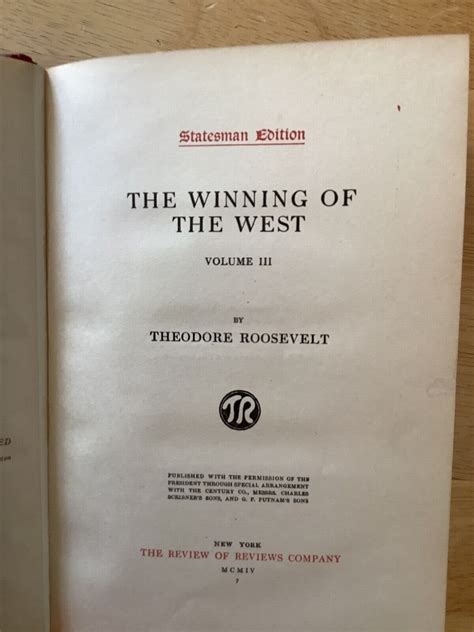 The Winning of The West Vol II Statesman Edition Kindle Editon