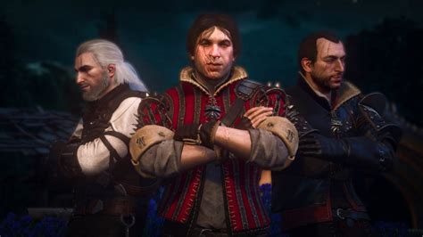 The Witcher's Trio: Geralt, Eskel, Lambert, and Vesemir