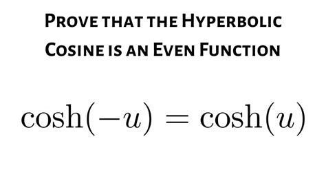 The Wonders of cosh z: Unveiling the Hyperbolic Cosine