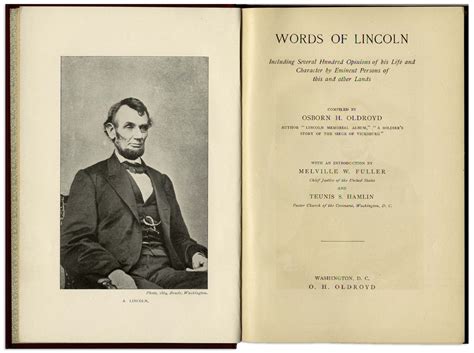 The Words of Abraham Lincoln For Use in Schools Volume C1