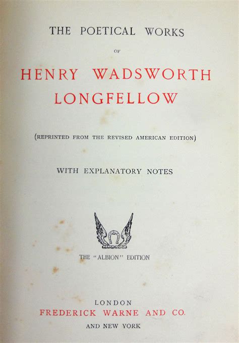 The Works Of Henry Wadsworth Longfellow Poetical Works Kindle Editon