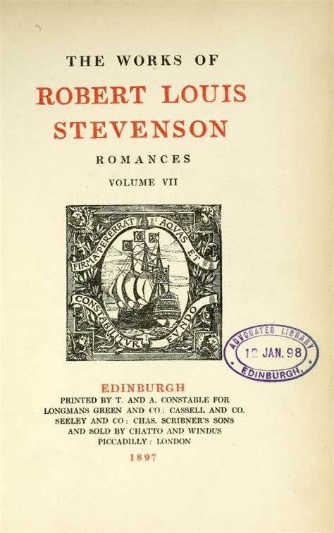 The Works of Robert Louis Stevenson Volume 9 Reader