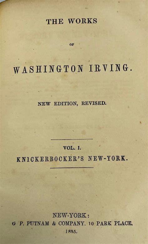 The Works of Washington Irving Volume 1Â part 1 Doc