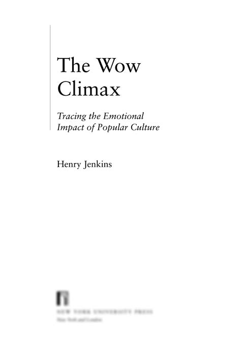 The Wow Climax Tracing the Emotional Impact of Popular Culture Doc