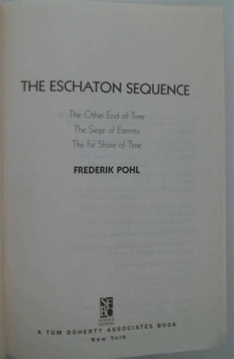 The eschaton sequence PDF