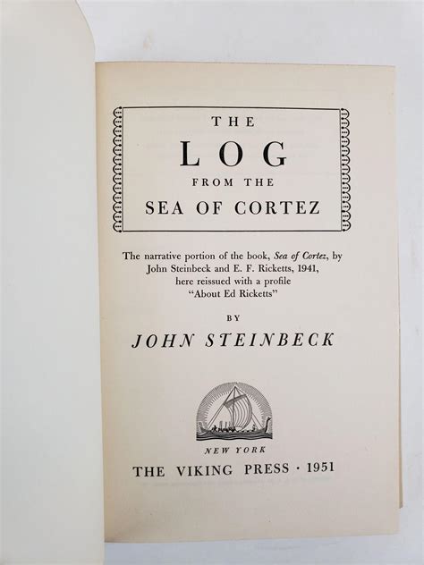 The log from the Sea of Cortez The narrative portion of the book Sea of Cortez Bantam Book Q5798 PDF