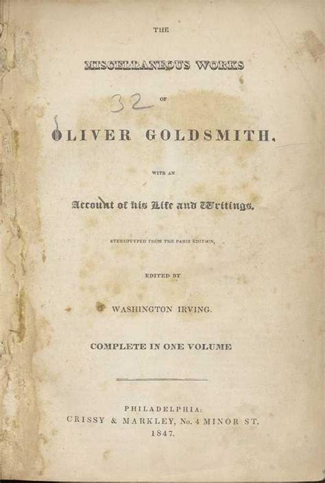 The miscellaneous works of Oliver Goldsmith with an account of his life and writings A new edition Edited by Washington Irving Vol IV PDF