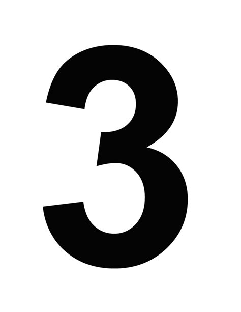 The number 3