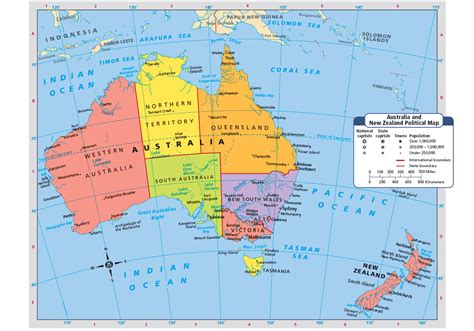 The physical and political geography of Australia Tasmania and New Zealand Doc
