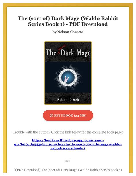 The sort of Dark Mage Waldo Rabbit Series Book 1 PDF