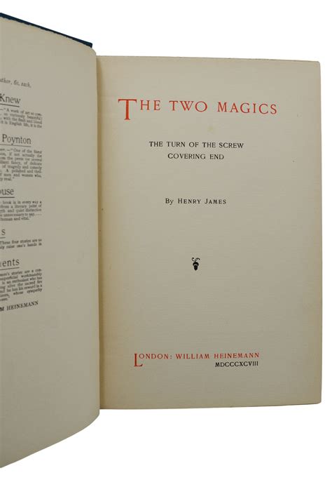 The two magics The turn of the screw Covering End Volume 2 Kindle Editon