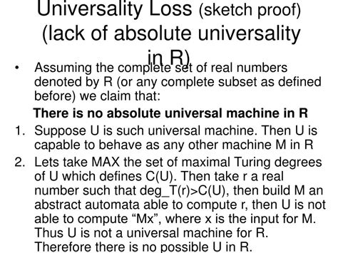 The universality of loss: