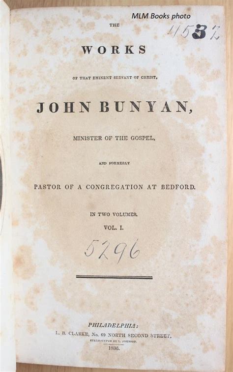 The works of that eminent servant of Christ John Bunyan Volume 2 minister of the gospel and formerly Pastor of a Congregatin at Bedford Kindle Editon