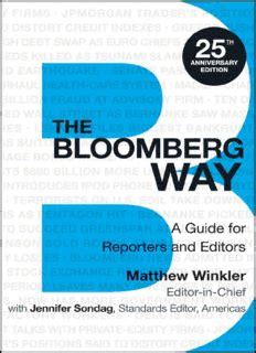 The.Bloomberg.Way.A.Guide.for.Reporters.and.Editors Ebook Kindle Editon