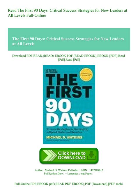 The.First.90.Days.Critical.Success.Strategies.for.New.Leaders.at.All.Levels Ebook PDF