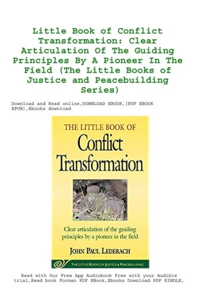 The.Little.Book.of.Conflict.Transformation Ebook Doc