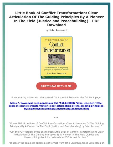 The.Little.Book.of.Conflict.Transformation Ebook Doc