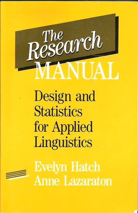 The.Research.Manual.Design.and.Statistics.for.Applied.Linguistics Kindle Editon