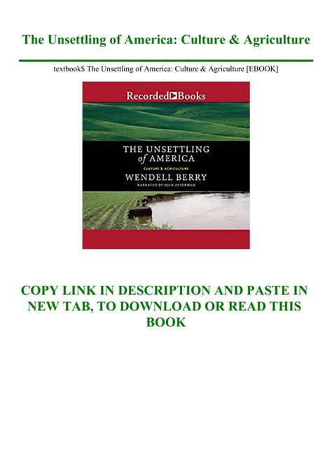 The.Unsettling.of.America.Culture.and.Agriculture Ebook Kindle Editon