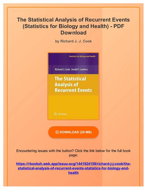 The.statistical.analysis.of.recurrent.events Ebook Doc