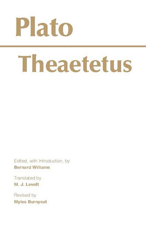 Theaetetus Hackett Classics Kindle Editon