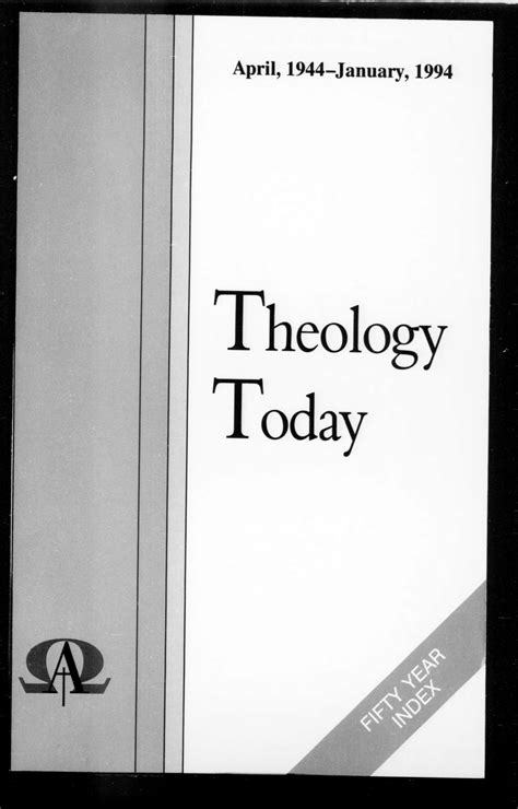 Theology Today Volume XXI Number 4 January 1965 Doc