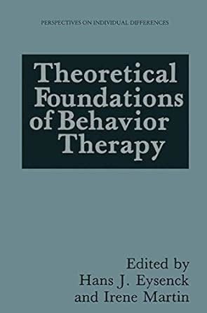 Theoretical Foundations of Behavior Therapy 1st Edition Epub