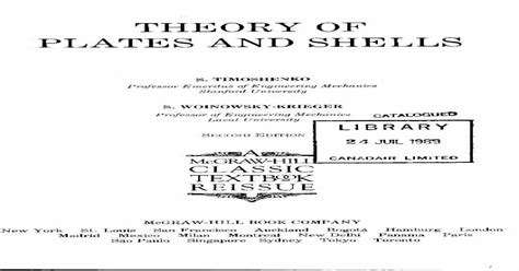Theory and Design Of Plate and Shell Structures 1st Edition PDF