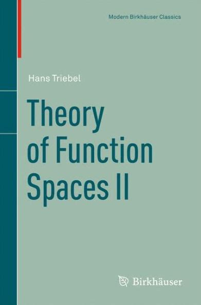 Theory of Function Spaces II 1st Edition Epub