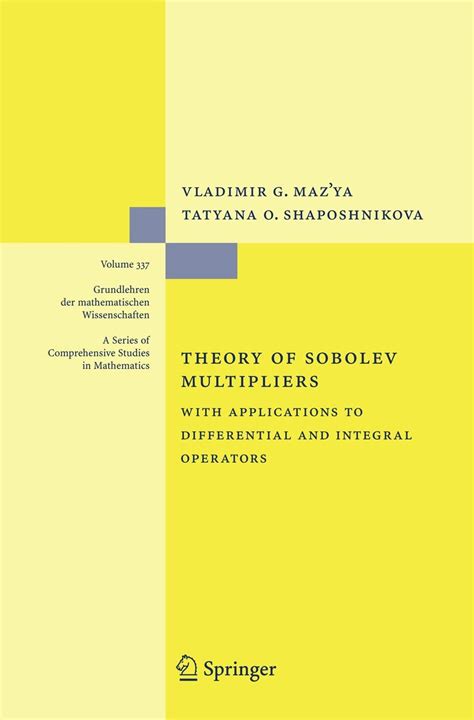 Theory of Sobolev Multipliers With Applications to Differential and Integral Operators Kindle Editon